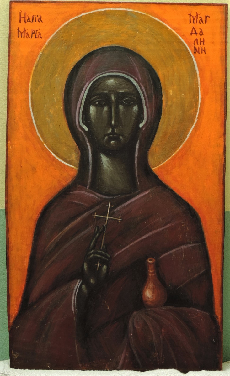 Ikona Marii Magdaleny, tempera jajeczna na drewnie, 20/33 cm